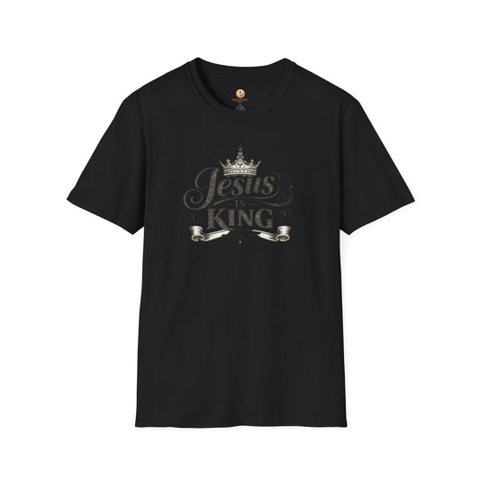 Jesus Is King T-Shirt — Christian Faith Tee with Crown Design