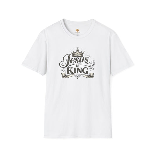 Jesus Is King T-Shirt — Christian Faith Tee with Crown Design